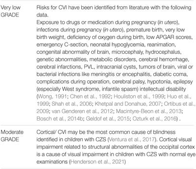 The Multidisciplinary Guidelines for Diagnosis and Referral in Cerebral Visual Impairment